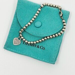 Tiffany Heart Tag Bead Bracelet